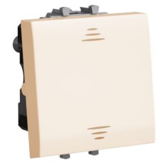 Переключатель с 3-х мест одноклавишный 2 модуля DKC Avanti, ванильная дымка