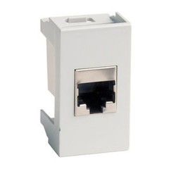 Компьютерная розетка RJ-45 кат.6 DKC Viva 1 модуль серая