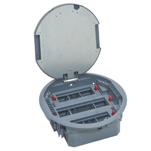 Напольная коробка Legrand круглая с горизонтальным размещением суппортов с регулировкой пластик 20м
