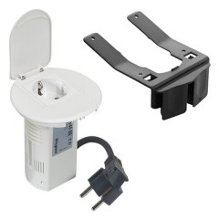Настольный органайзер с розеткой 2к+З и зарядкой microUSB 750mA  Legrand, белый