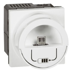 Док-станция с разъемом microUSB Legrand Mosaic  белый