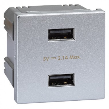 Отзывы Зарядное устройство  2 модуля 2хUSB тип А 5VDC 2,1А 45х45мм Simon K45, алюминий