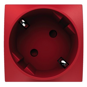 Отзывы Розетка одинарная 2Р+Е со шторками и блокировкой 45 Altira Schneider Electric красная 2 модуля
