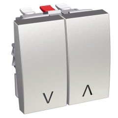 Выключатель для жалюзи без фиксации 10А Altira Schneider Electric металлик 2 модуля