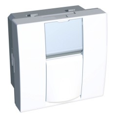 Розетка компьютерная одинарная RJ45 кат.6 не экранированна Altira Schneider Electric белая 2 модуля