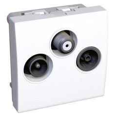 TV/FM/SAT розетка оконечная 2 входа Altira Schneider Electric белая 2 модуля