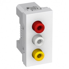 Розетка RCA 3 входа 45x22,5мм Altira Schneider Electric белый 1 модуля