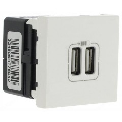 Розетка 2xUSB тип С Legrand Mosaic для зарядки 2 модуля белый