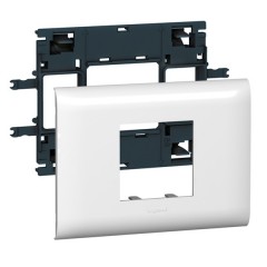 Рамка с суппортом DLP Legrand Mosaic на 2 модуля для крышки 85мм