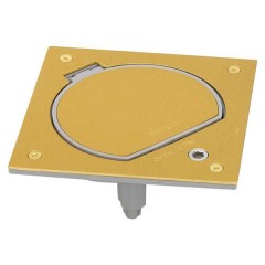 Лючок пылевлагозащищенный IP66 с замком Simon KSE0SEC-23-71 на 1 модуль K45 латунь