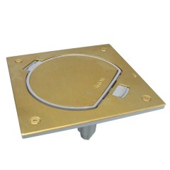 Лючок пылевлагозащищенный IP66 Simon KSE15U-23-71 с розеткой К45 2к+з и RJ45 кат.5e UTP латунь