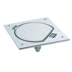 Лючок пылевлагозащищенный IP66 Simon KSE15U-23-72 с розеткой К45 2к+з и RJ45 кат.5e UTP сталь