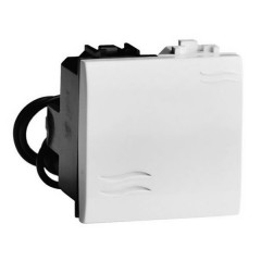 Выключатель с подсветкой DKC Brava 2 модуля белый