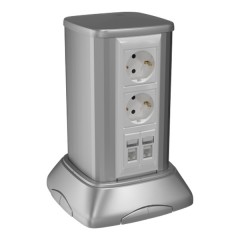 Миниколонна алюминиевая, 0.25м, цвет серый металлик DKC