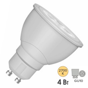 Лампа светодиодная Osram LED PAR16 35 4W/827 36° 230lm 220V GU10