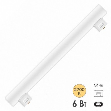 Обзор Лампа светодиодная Osram LEDinestra 6W/827 DIM FR 250lm 220V S14s 300mm
