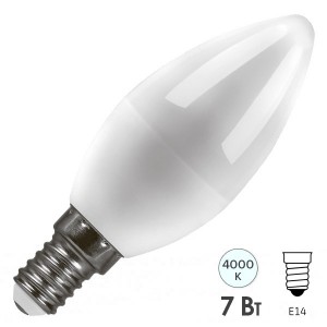 Отзывы Лампа светодиодная свеча Feron LB-97 7W 4000K 230V E14 белый свет