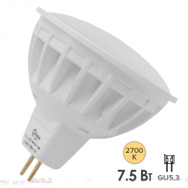 Купить Лампа светодиодная Foton FL-LED MR16 7,5W 2700K 12V GU5.3 56xd50 700Лм теплый свет