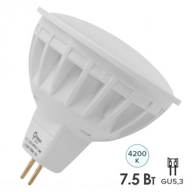 Обзор Лампа светодиодная Foton FL-LED MR16 7,5W 4200K 12V GU5.3 56xd50 700Лм белый свет