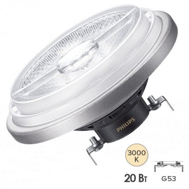 Купить Лампа светодиодная Philips MAS LEDspotLV D 20-100W 830 AR111 40D DIM 40° 12V 1350lm G53