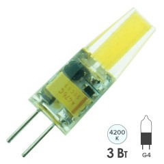 Лампа светодиодная Foton FL-LED G4-COB 3W 4200K 12V G4 210lm 10х32mm белый свет
