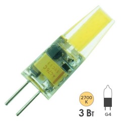 Лампа светодиодная Foton FL-LED G4-COB 3W 2700K 220V G4 210lm 10х32mm теплый свет