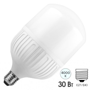 Обзор Лампа светодиодная LED Feron LB-65 30вт 4000K 2800lm Е27/E40 белый свет