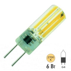 Лампа светодиодная Foton FL-LED G4-COB 6W 2700K 220V G4 420lm 15х50mm теплый свет
