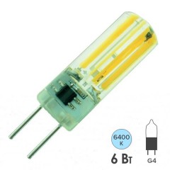 Лампа светодиодная Foton FL-LED G4-COB 6W 6400K 220V G4 420lm 15х50mm холодный свет