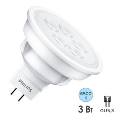 Лампа светодиодная Philips ESS LED MR16 3W (35W) 865 36° 230V 230lm GU5.3 холодный свет