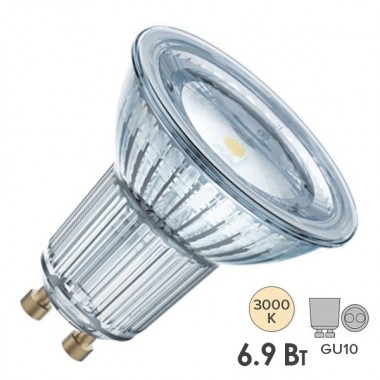 Купить Лампа светодиодная Osram LED PAR16 80 6,9W/830 120° 575lm 220V GU10