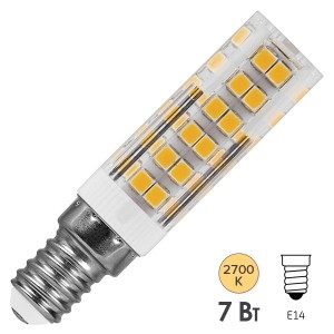 Купить Лампа светодиодная Feron T16 LB-433 7W 2700K 230V E14 теплый свет d16x65mm