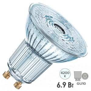 Обзор Лампа светодиодная Osram LED PARATHOM PAR16 80 6.9W/840 230V GU10 36° 575lm d51x55mm