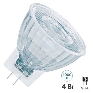 Купить Лампа светодиодная Osram LED P MR11 3536 4W/840 (35W) 36° 12V DIM GU4 345lm