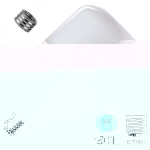 Купить Лампа светодиодная FL-LED T140 50W 6400К 230V t<+40°C E27 + Е40 4800Lm D138x254mm