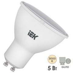 Лампа светодиодная ECO PAR16 софит 5Вт 230В 3000К GU10 IEK 442670