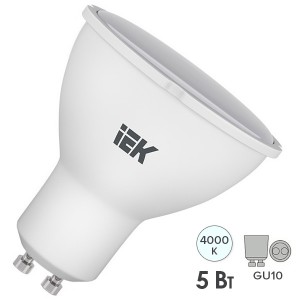 Лампа светодиодная ECO PAR16 софит 5Вт 230В 4000К GU10 IEK