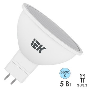 Отзывы Лампа светодиодная ECO MR16 софит 5Вт 230В 6500К GU5.3 IEK 526943