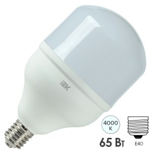 Купить Лампа светодиодная HP 65Вт 230В 4000К E40 161x276mm IEK 608885