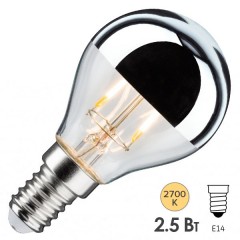 Лампа филаментная светодиодная Paulmann LED 2,5W 2700K E14 зеркальное покрытие
