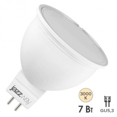 Купить Лампа светодиодная PLED- DIM JCDR 7w 3000K 540Lm GU5.3 230/50 Jazzway