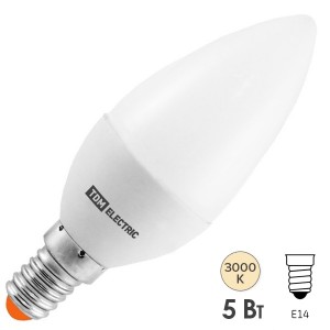 Отзывы Лампа светодиодная FС37-5 Вт-220 В -3000 К–E14 TDM