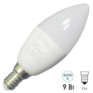 Купить Лампа светодиодная свеча FL-LED C37 9W 4200К 220V E14 840LM 37x100mm