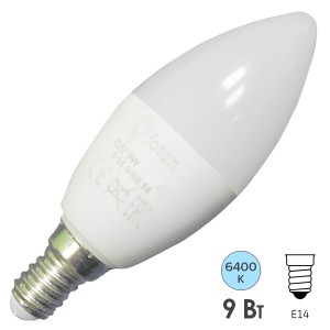 Купить Лампа светодиодная свеча FL-LED C37 9W 6400К 220V E14 840LM 37x100mm