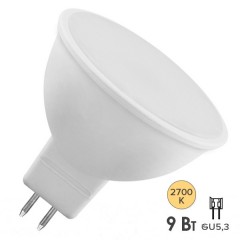 Лампа светодиодная FL-LED MR16 9W 2700K 220V GU5.3 56xd50 840LM