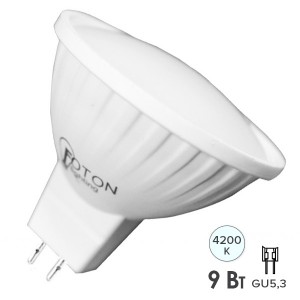 Купить Лампа светодиодная FL-LED MR16 9W 4200K 220V GU5.3 56xd50 840LM