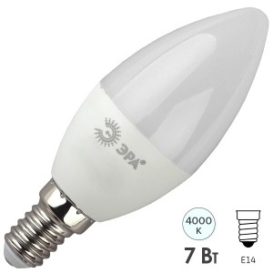 Отзывы Лампа светодиодная свеча ЭРА LED B35-7W-840-E14 белый свет 556100
