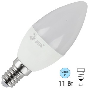 Лампа светодиодная свеча ЭРА LED B35-11W-860-E14 холодный свет 732424