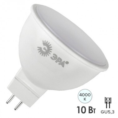 Купить Лампа светодиодная ЭРА LED MR16-10W-840-GU5.3 белый свет 732783
