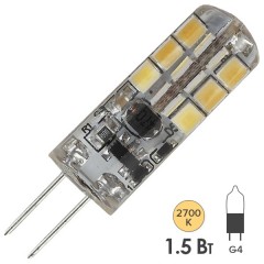 Лампа светодиодная ЭРА LED JC-1,5W-12V-827-G4 теплый свет 734039